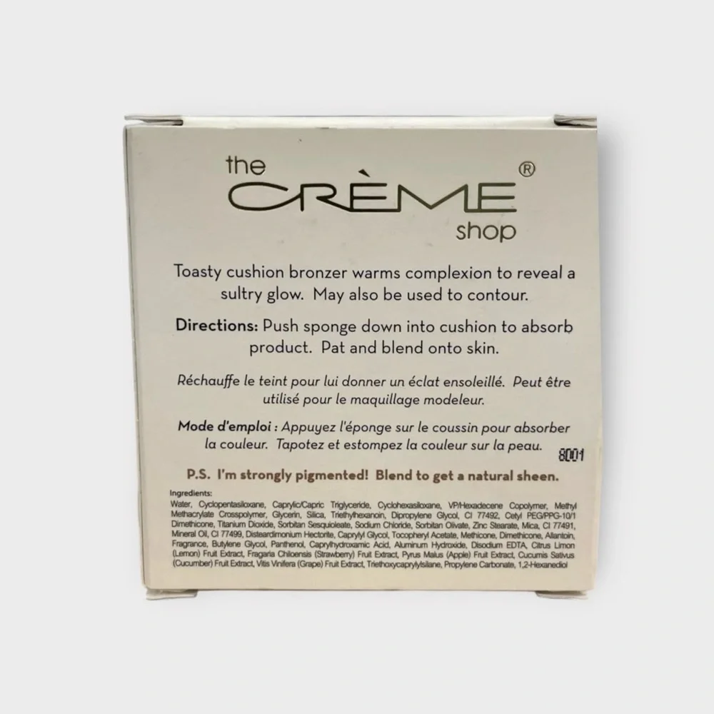 💎 THE CREME SHOP TOASTY CUSHION BRONZER 2 Medium Skin Tones Full-Size
